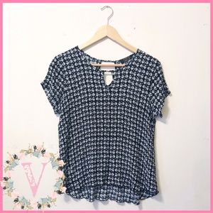 STITCH FIX | Renee C. Black & White Printed Top